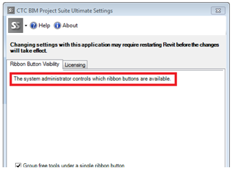 CTC Suite License Settings