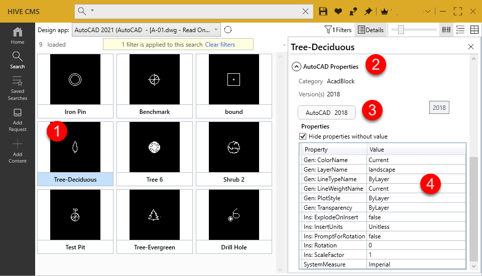 using CMS with AutoCAD image