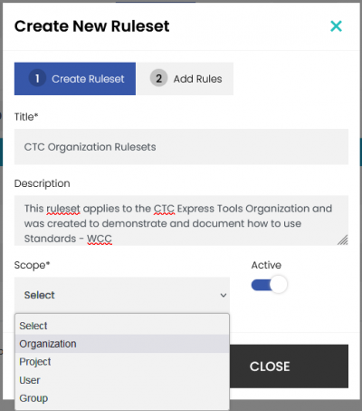 HIVE Standards Rulesets